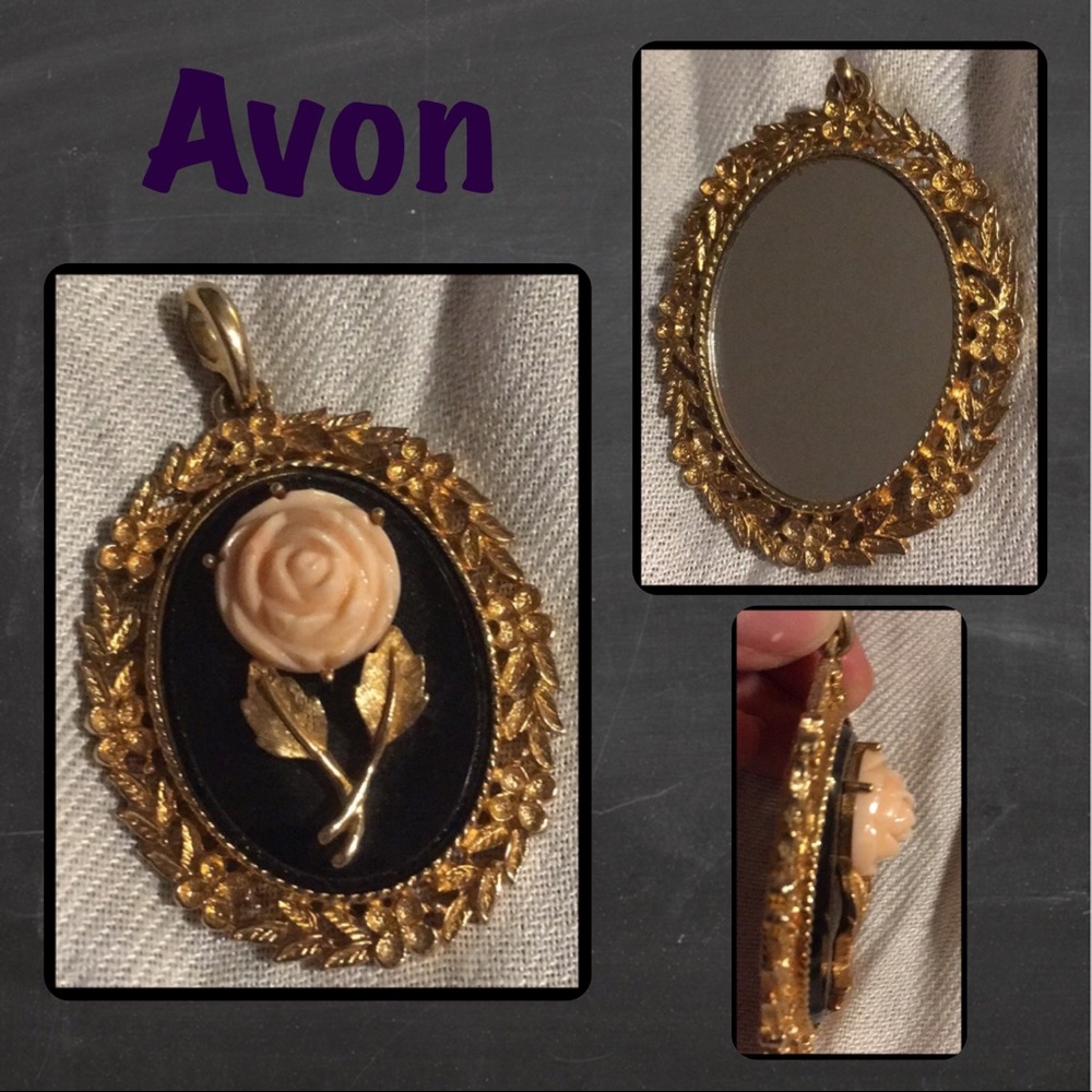 DONATED! Vintage Avon Rose Cameo with Mirror